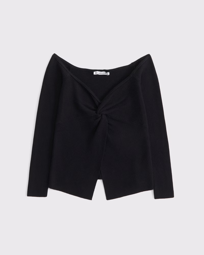Off-The-Shoulder Twist Sweater Top | Abercrombie & Fitch (US)
