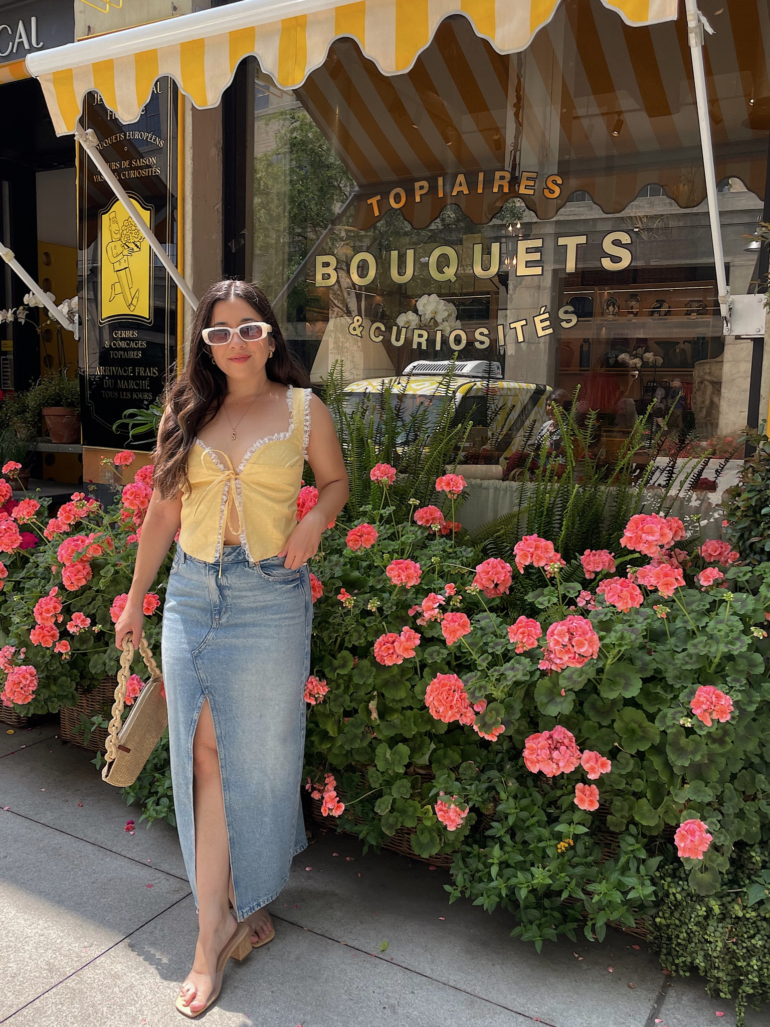 spring outfit, denim skirt outfit, denim maxi skirt, spring ootd 

#LTKSeasonal #LTKstyletip #LTKunder100