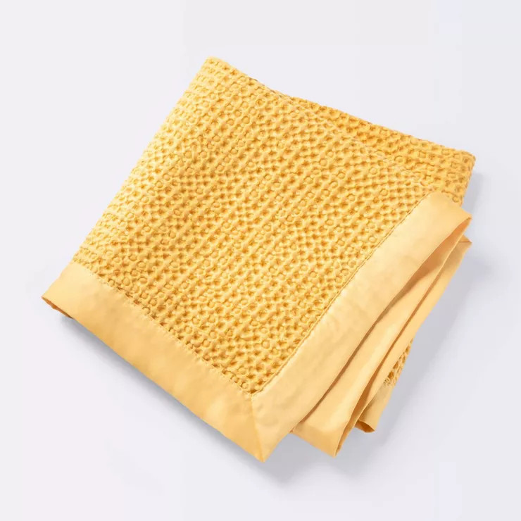 Waffle Blanket - Cloud Island™ Mustard Yellow | Target