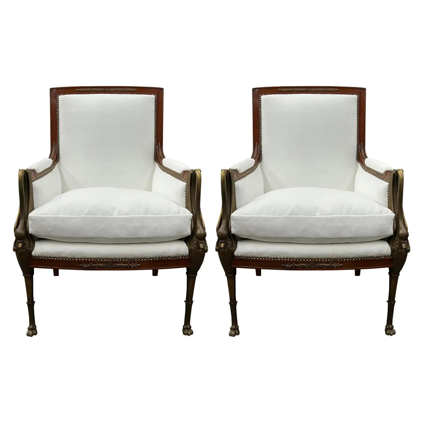 Pair Of 19th Century French Empire Chairs | 1stDibs
