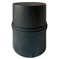 BenJara 22 Inch Side Table with Round Iron Top, Distressed Black Cylinder Drum - Walmart.com | Walmart (US)