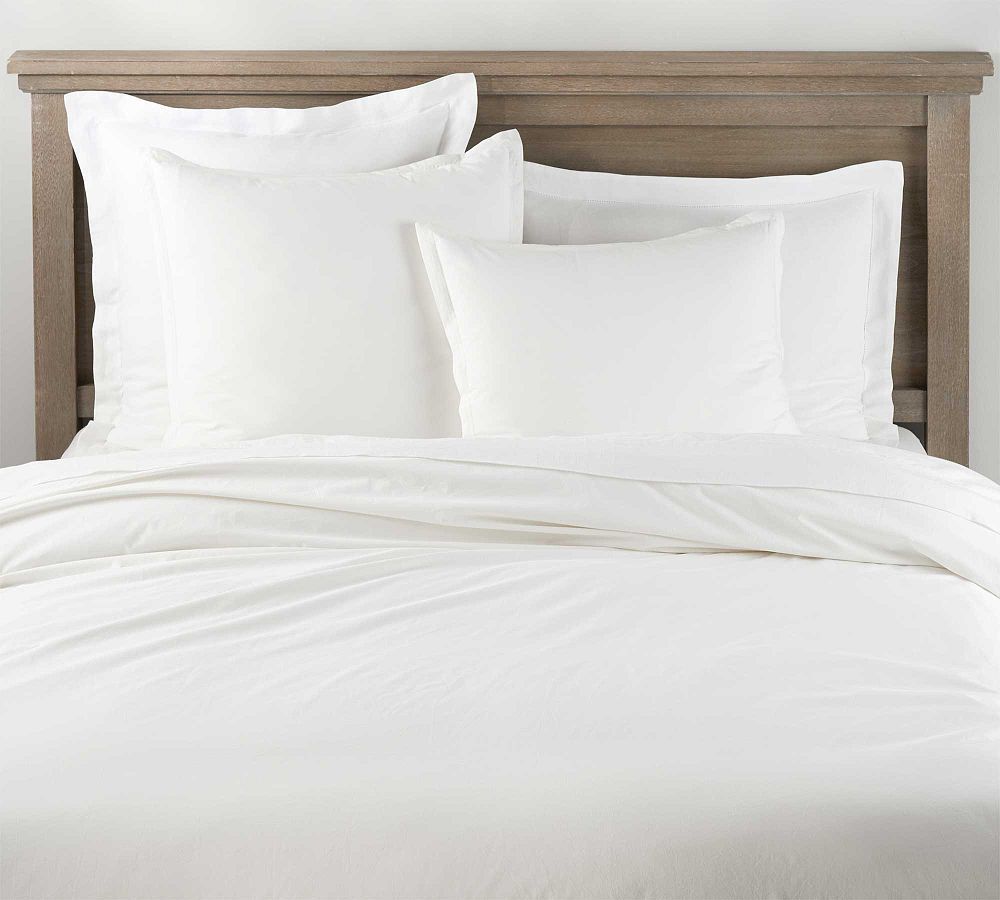 Soft Washed Organic Percale Duvet Cover | Pottery Barn (US)