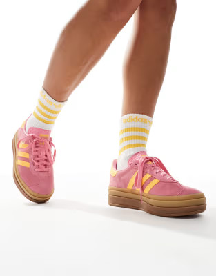 adidas Originals Gazelle Bold sneakers in pink and orange | ASOS (Global)