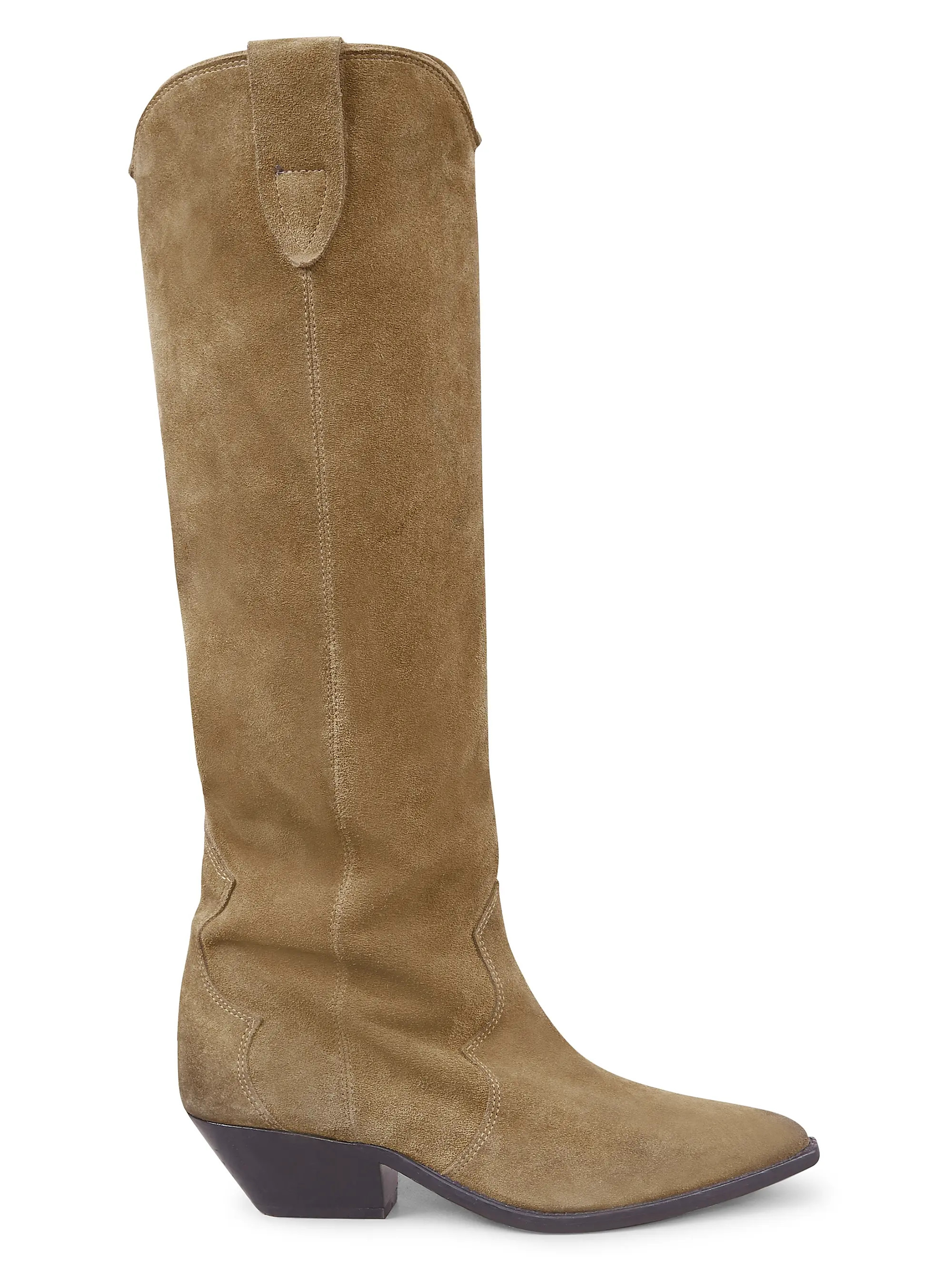Denvee 40MM Suede Tall Western Boots | Saks Fifth Avenue