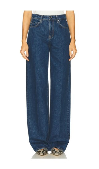 GRLFRND Rey Mid Rise Trouser in Blue. - size 25 | Revolve Clothing (Global)