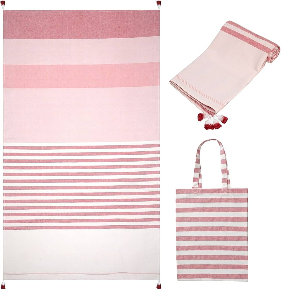 Folkulture Beach Towels with Travel Bag 40 x 72, Beach Blanket for Holidays or Extra Large Beach ... | Amazon (US)