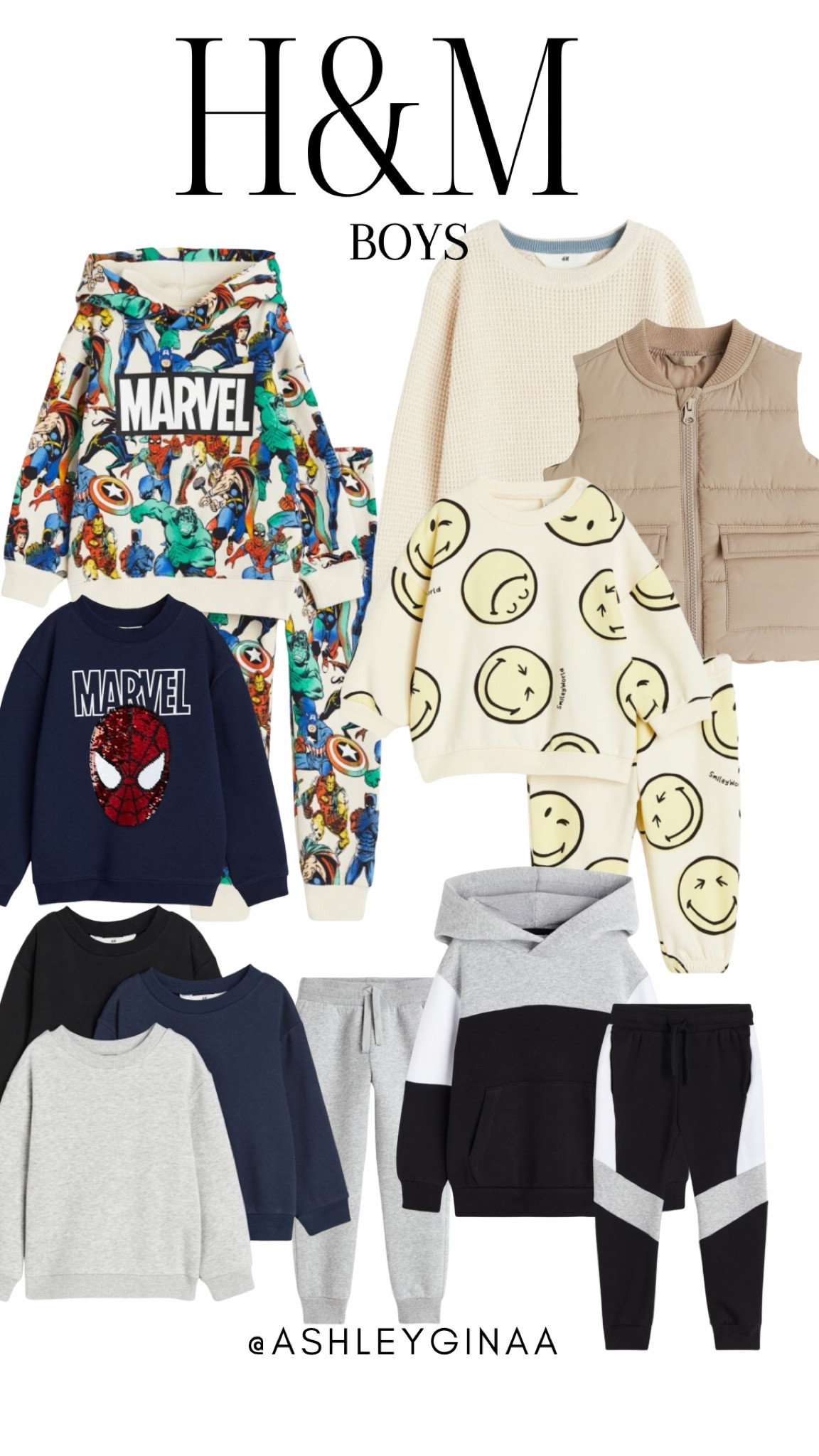 H&M boys sets are the cutest!!! #toddlerfits #sweatsuits #marvel #marvelkids #toddlerboys 

#LTKHolidaySale #LTKkids #LTKsalealert
