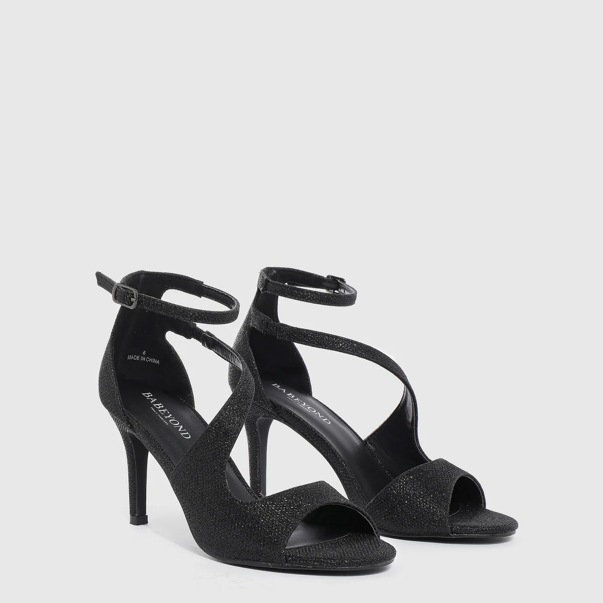 Shop 1920s Shoes - Retro Glitter Open Toe High Heels | BABEYOND | BABEYOND
