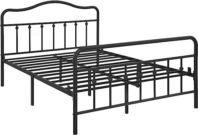 VASAGLE Queen Size Metal Bed Frame with Headboard, Footboard, No Box Spring Needed Platform Bed, ... | Amazon (US)