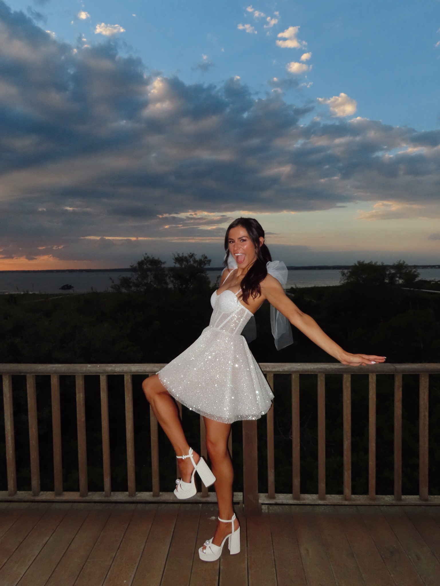 Disco Ball Bride!! Perfect Bachelorette Dress! 💍🪩🤍🤩 it’s from the brand Rosie Etienne!! I can’t link on here! 

#LTKWedding