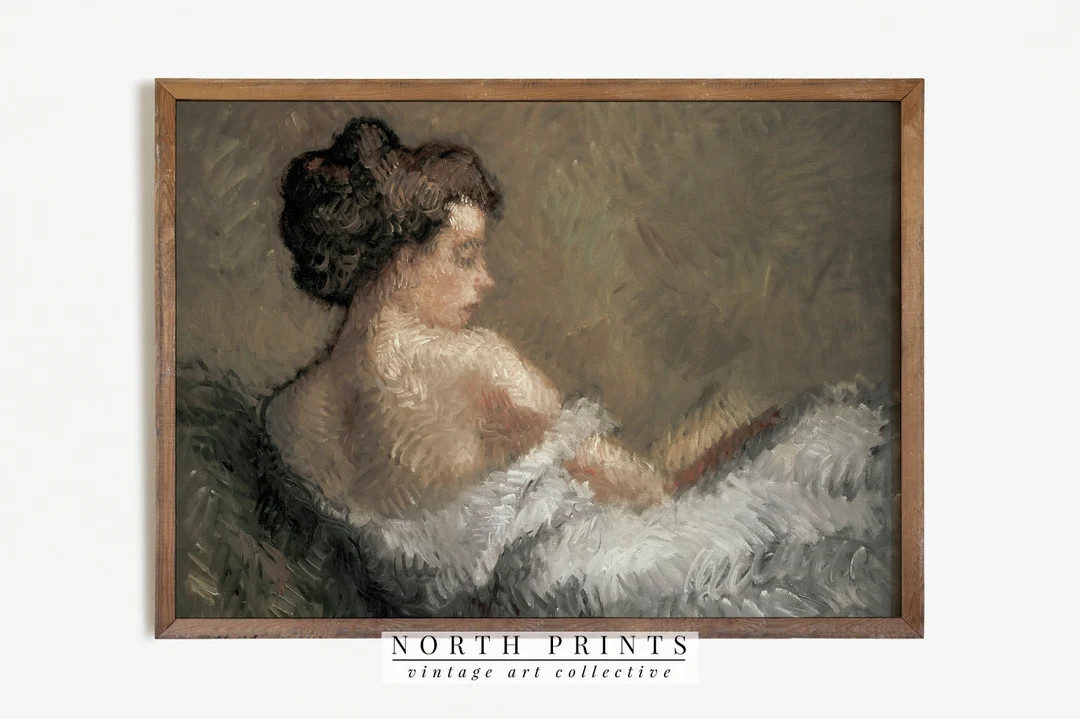 Woman Portrait Print | Vintage Portrait Oil Painting Neutral Bathroom Wall Art PRINTABLE #533 - E... | Etsy (US)
