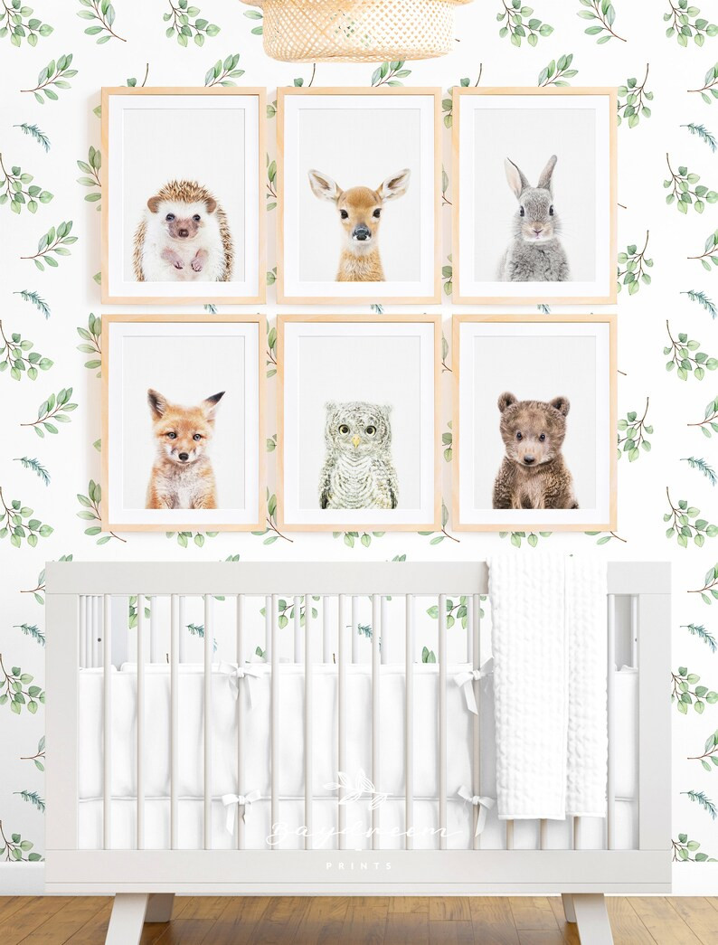 Woodland Baby Animal Prints, Nursery Baby Animals, Woodland Animals Nursery Woodland Prints, Wood... | Etsy (US)