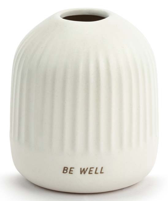 White 'Be Well' Vase | Zulily