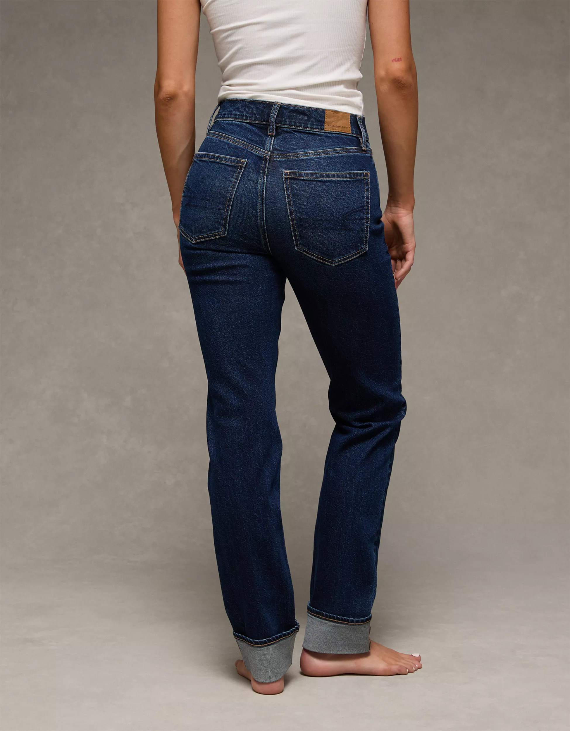AE Stretch Super High-Waisted Straight Jean | American Eagle Outfitters (US & CA)