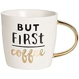Slant Collections 14-Ounce Porcelain Coffee Mug, First Coffee | Amazon (US)