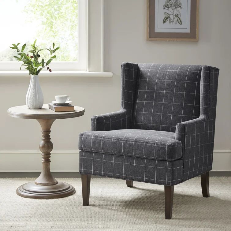 Martha Stewart Decker Windowpane Low Armed Accent Chair | Wayfair North America