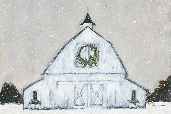 Snowy Barn Paper Print | Etsy | Etsy (US)