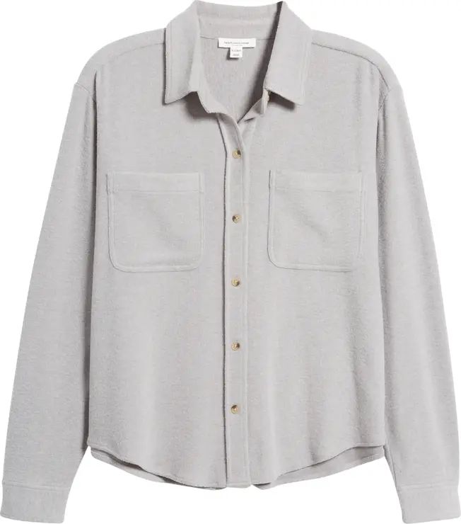 beachlunchlounge Tobey Brushed Knit Shirt Jacket | Nordstrom | Nordstrom