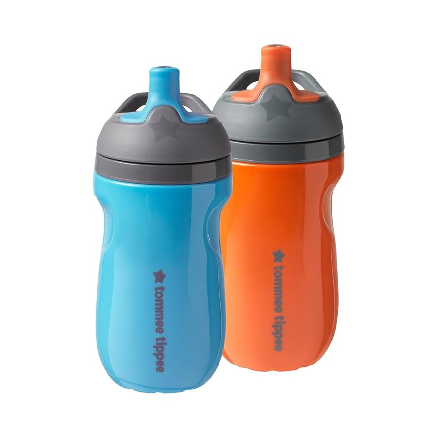 Tommee Tippee Insulated Sportee Bottle, for 12m+, 9oz, Pack of 2 Non-Spill Toddler Water Bottles,... | Amazon (US)