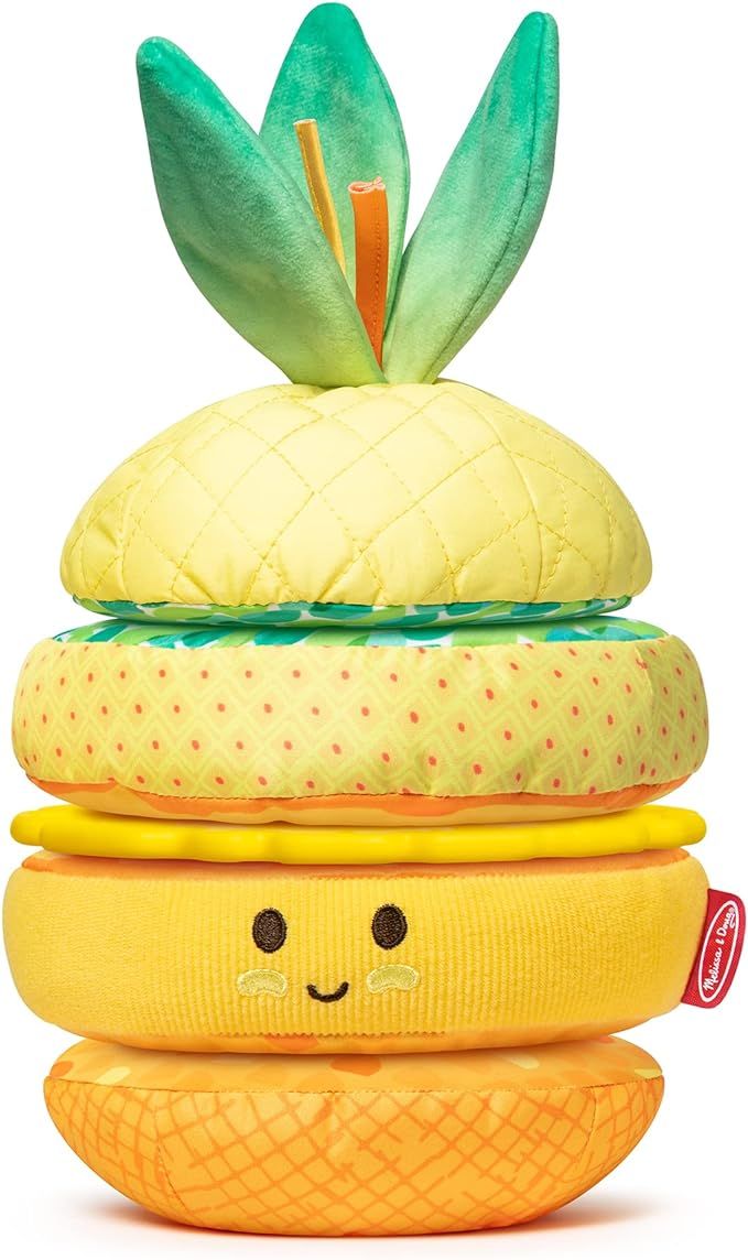 Amazon.com: Melissa & Doug Multi-Sensory Pineapple Soft Stacker Infant Toy - Stacking Toys for Ba... | Amazon (US)