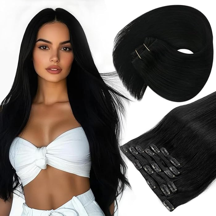 Sunny Hair Clip in Hair Extensions Real Human Hair 24 Inch 120g Remy Hair Clip in Extensions for ... | Amazon (US)