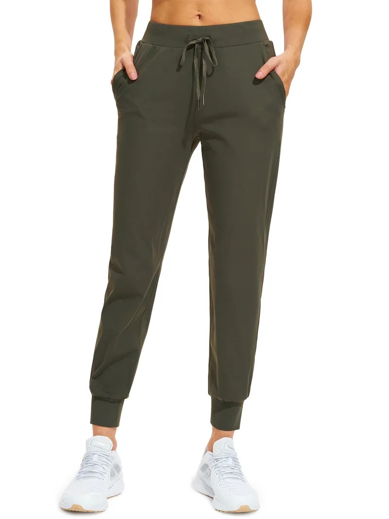 MASKERT Women's Joggers Pants-Athletic Running with Pockets Tapered Casual Workout Pants Olive Gr... | Walmart (US)