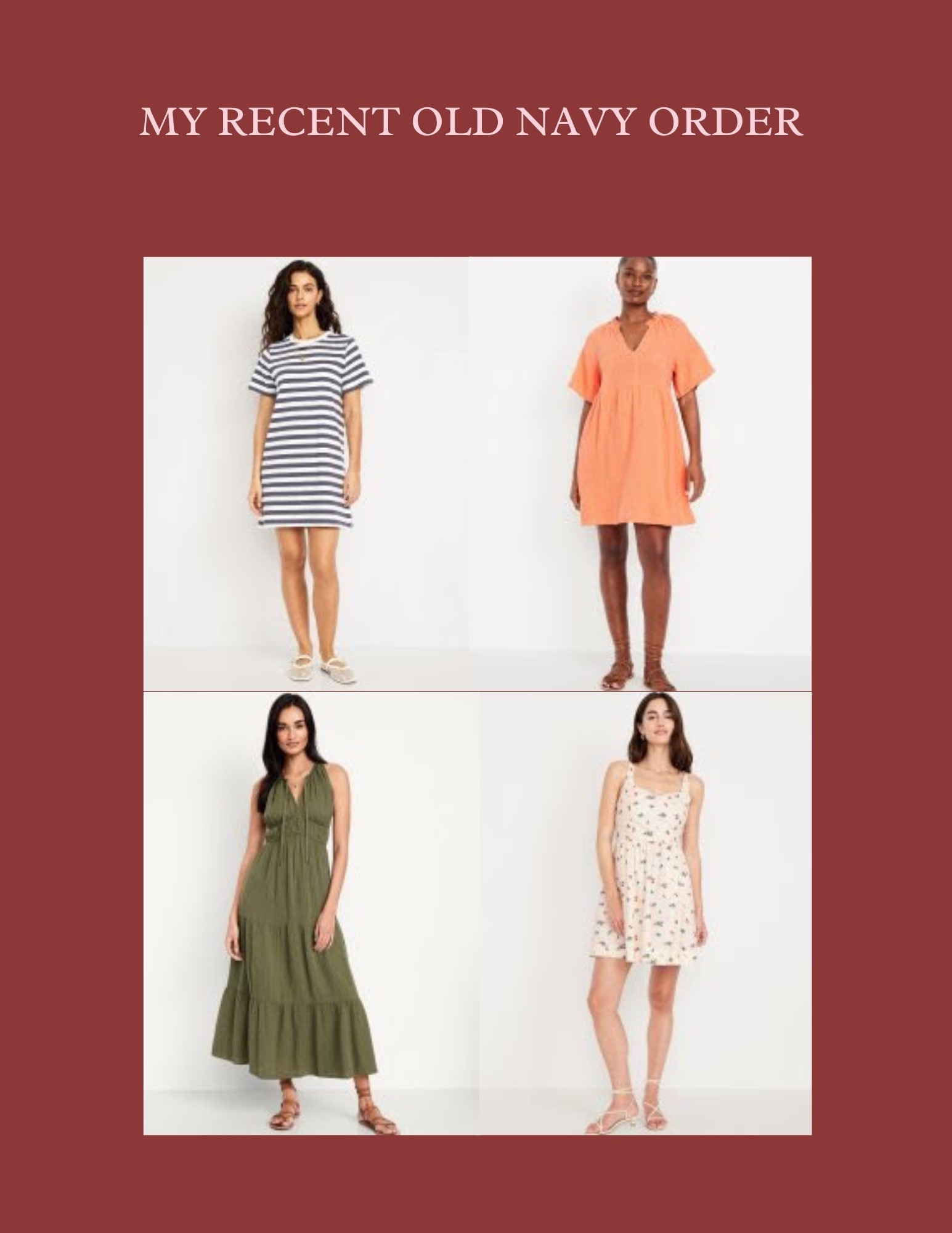 Shop Old Navy summer dresses on sale now! Here’s my latest order. From flowy maxis to breezy sundresses, find the perfect plus-size and straight-size styles for every summer vibe — all at can’t-miss prices.☀️👗 #OldNavyStyle #SummerDressSale #PlusSizeFashion #AffordableStyle #OldNavyFinds #SummerDresses

#LTKPlusSize #LTKFindsUnder50 #LTKSeasonal