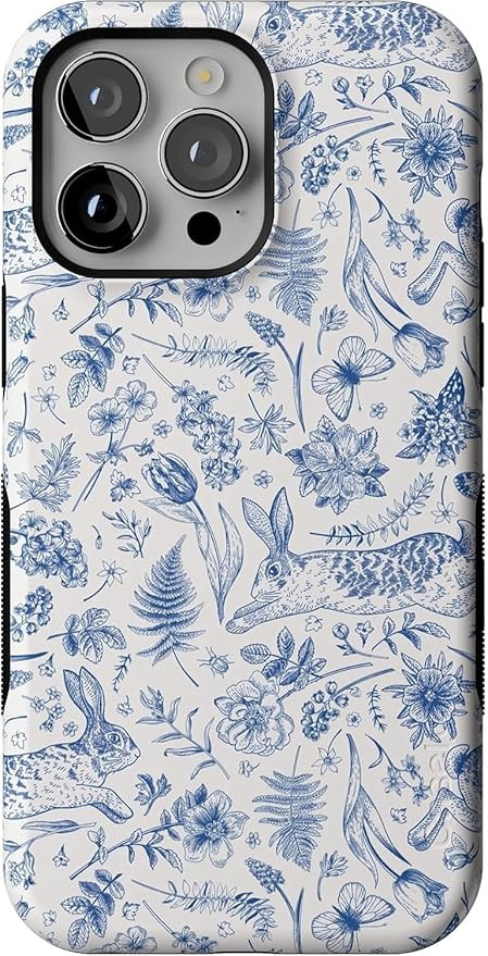Casely iPhone 14 Pro Max Case | Hop & Bloom | Bunny Toile | Compatible with MagSafe | Bold Protec... | Amazon (US)
