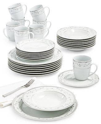 Platinum Vine 32-Piece Dinnerware Set, Service For 8 | Macys (US)