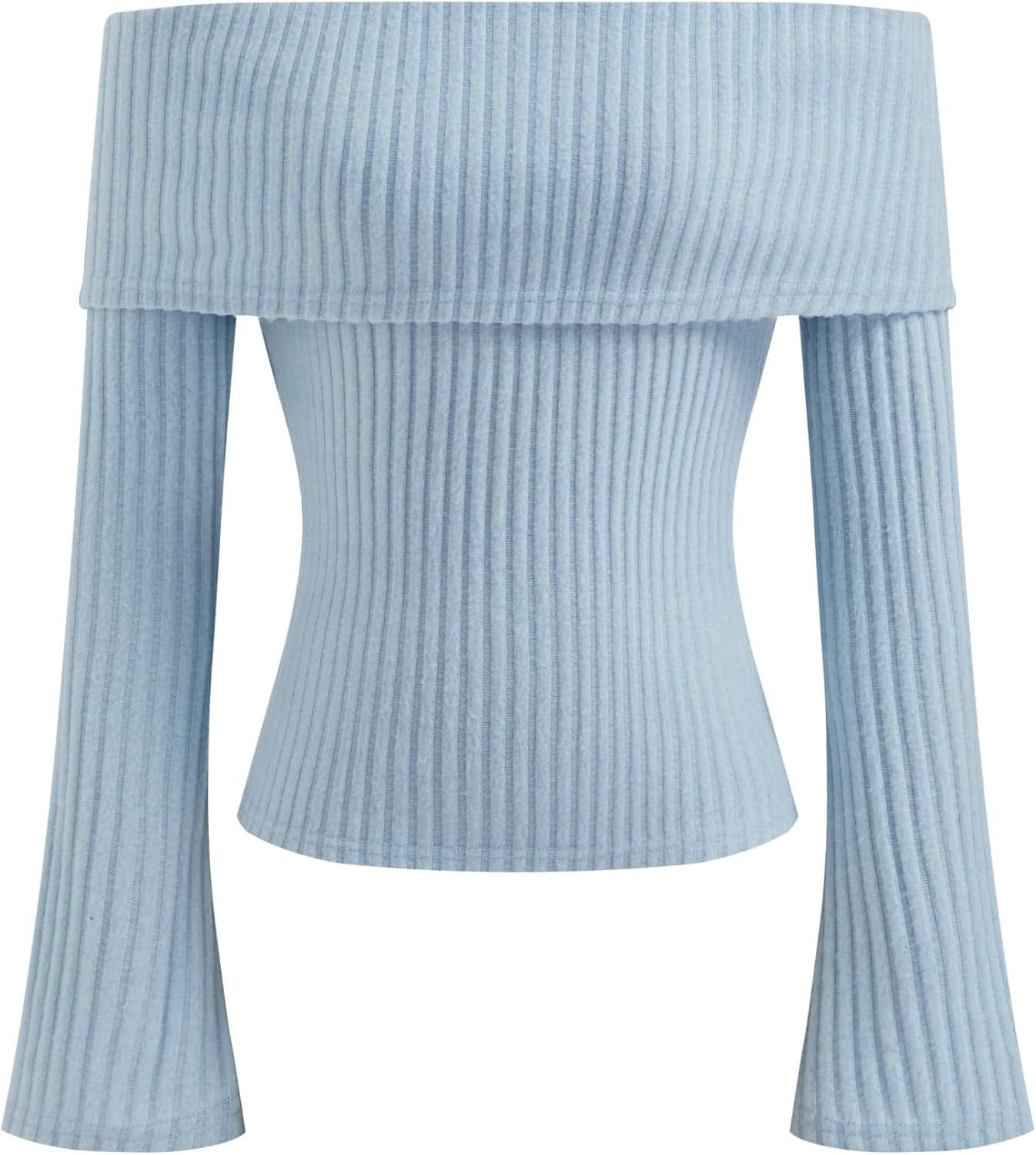 CIDER Off The Shoulder Tops for Women Long Sleeve Going Out Y2K Tops Knit Pullover Fall Outfits Trendy | Amazon (US)