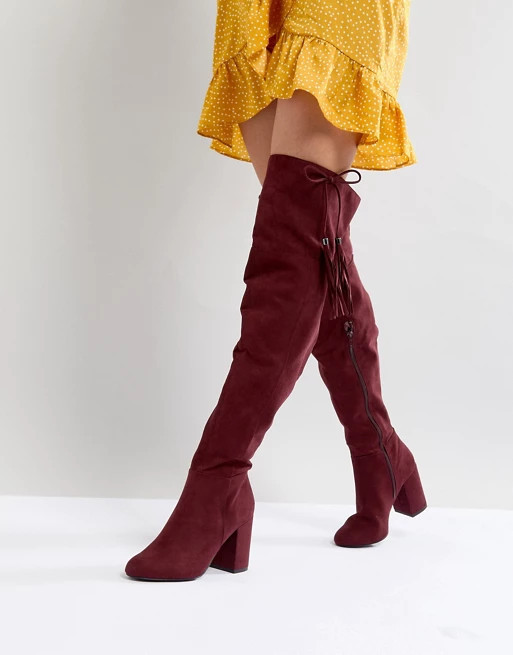New Look Tassel Over The Knee Boot | ASOS UK