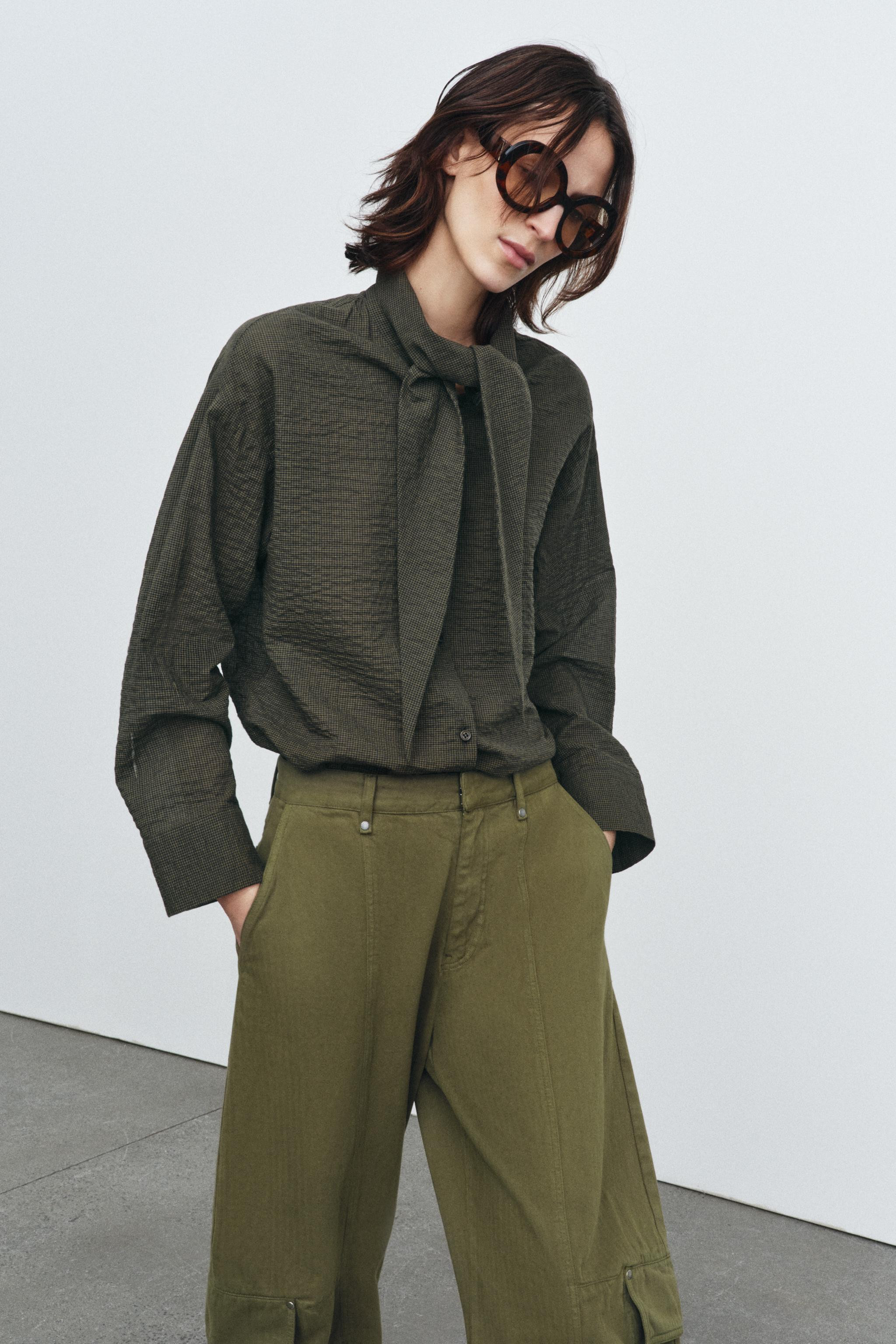 HEMD MIT KAROMUSTER UND HALSTUCH ZW COLLECTION | Zara DE