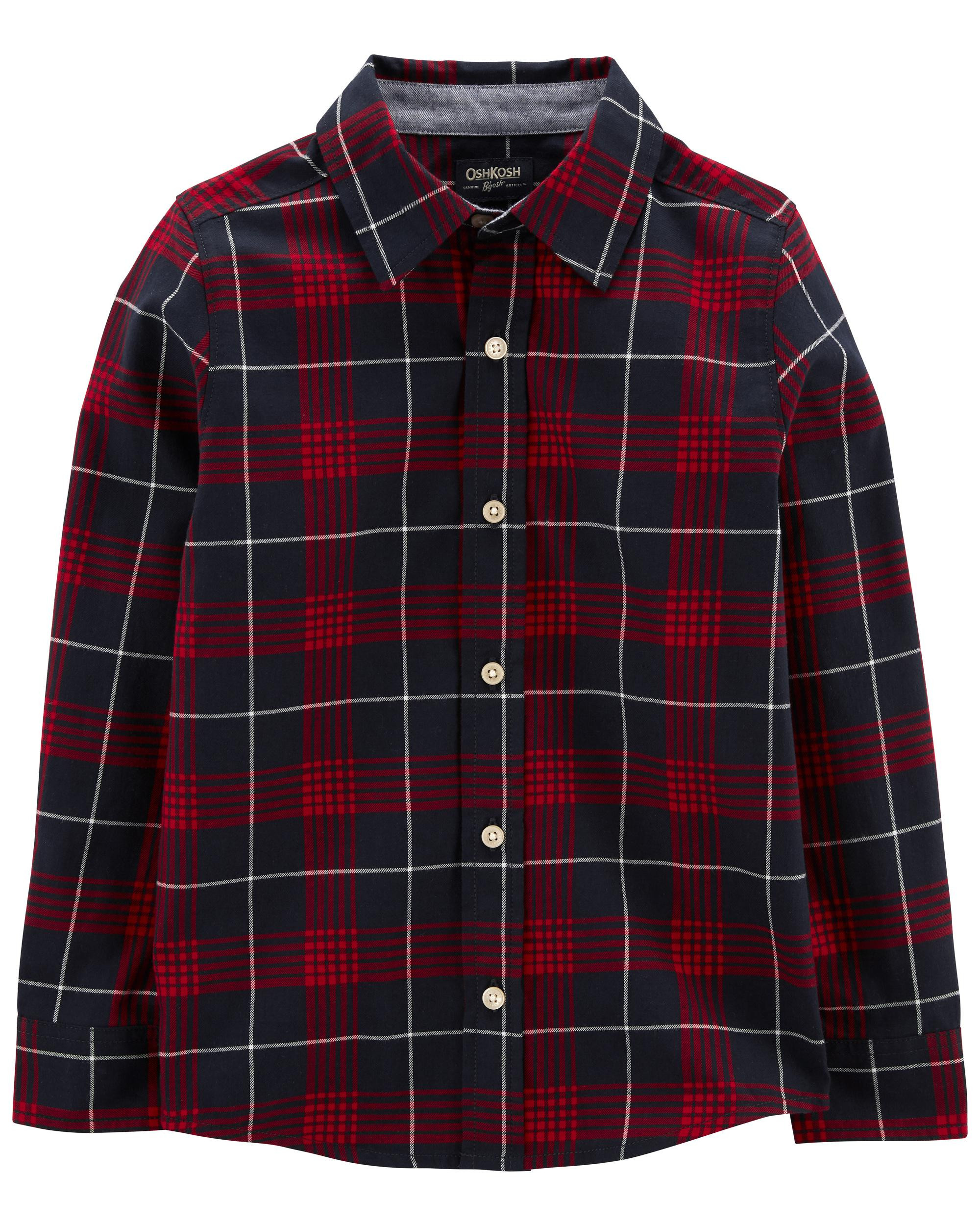 Kid Family Matching: Plaid Soft Twill Button-Front Shirt | Carter's