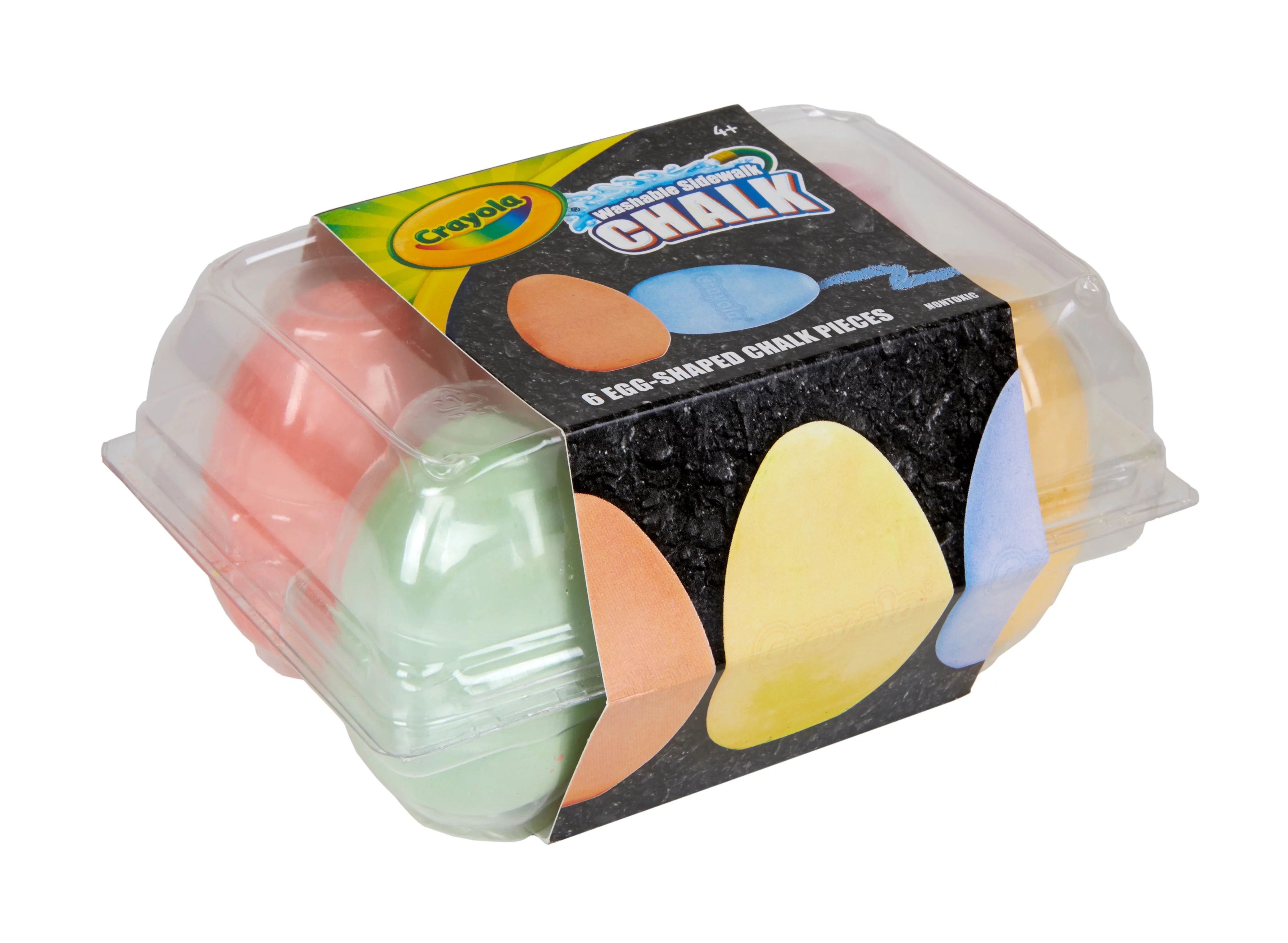 Crayola Egg Sidewalk Chalk, 6 Count Outdoor Toys, Gift for Kids, Age 4, 5, 6, 7 - Walmart.com | Walmart (US)
