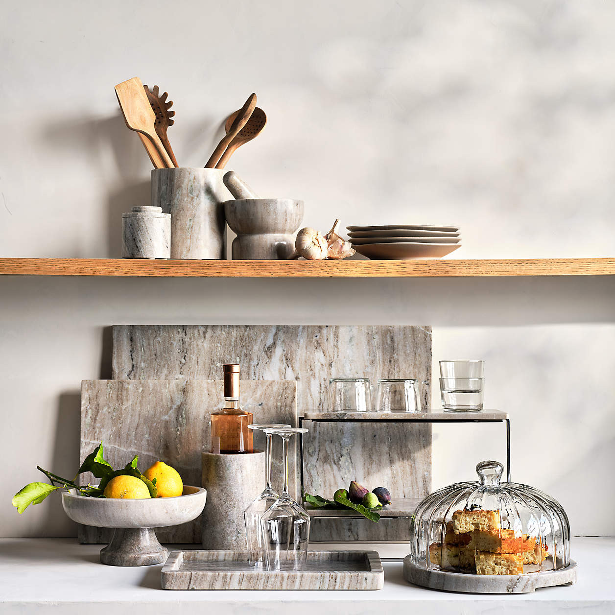 Tuscan Kitchen Marble Wine Cooler + Reviews | Crate & Barrel | Crate & Barrel