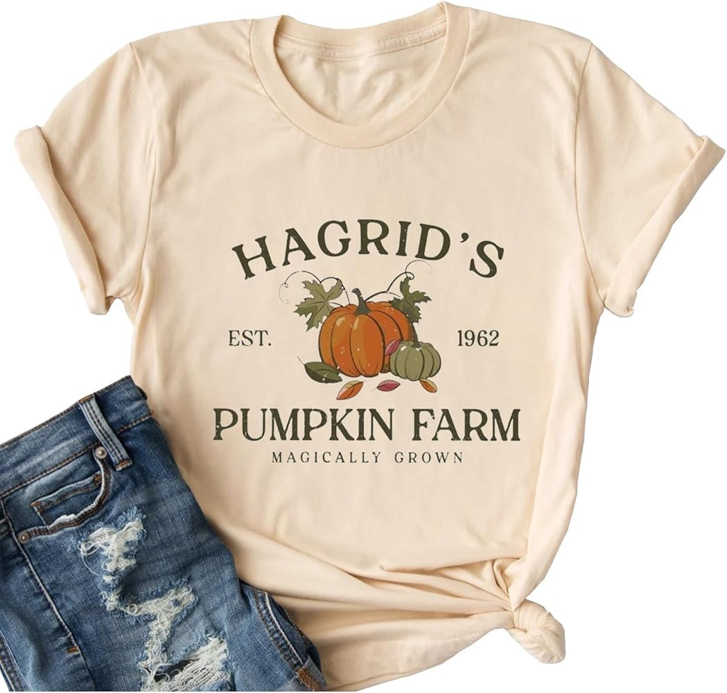 Ykomow Halloween Shirts for Women Thanksgiving Pumpkin Patch Shirts Cute Fall Graphic Tees | Amazon (US)