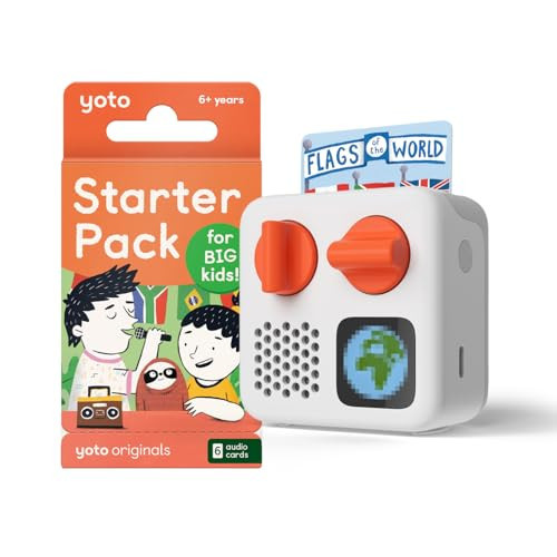 Yoto Mini (2024 Edition) + Starter Pack for Big Kids Bundle – Kids Screen-Free Bluetooth Audio Player, All-in-1 Travel Device for Stories Music Podcasts Radio, Use as Speaker or with Headphones | Amazon (CA)