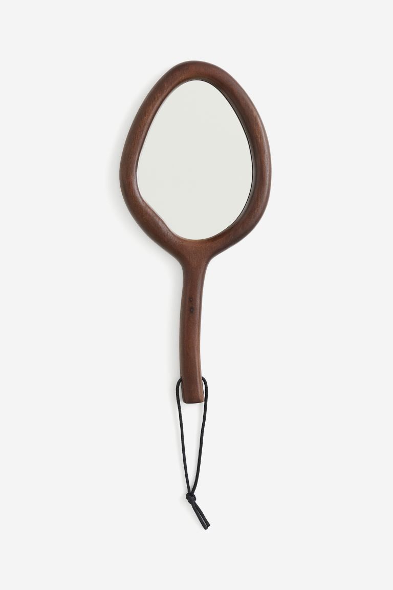 Handheld Mango Wood Mirror - Dark brown - Home All | H&M US | H&M (US + CA)