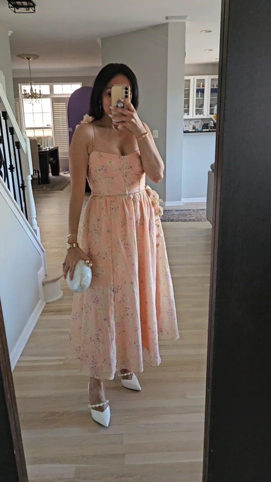 Wedding guest lookDress: ASTRShoes: AmazonClutch: Amazon

