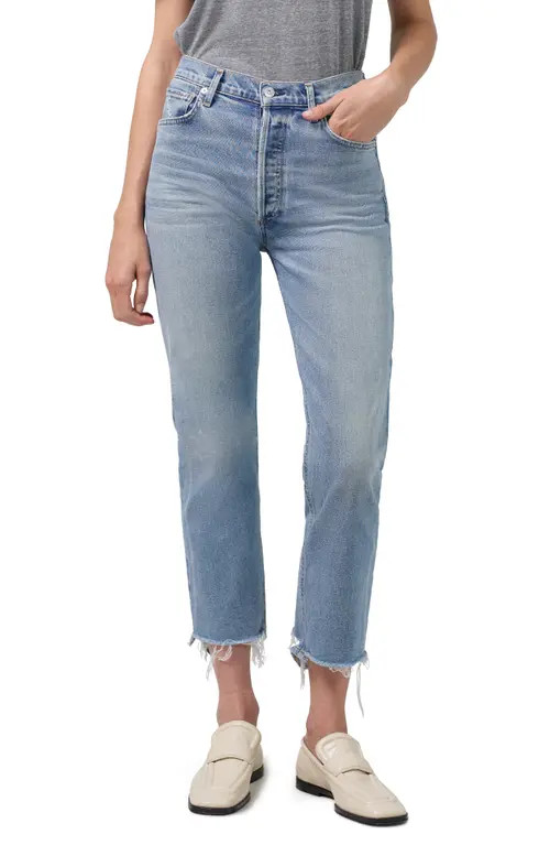 Citizens of Humanity Crop Straight Leg Jeans in Parlay at Nordstrom, Size 24 | Nordstrom