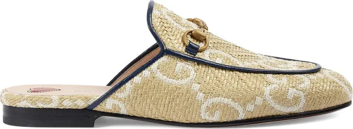 Princetown Raffia GG Logo Loafer Mule | Nordstrom