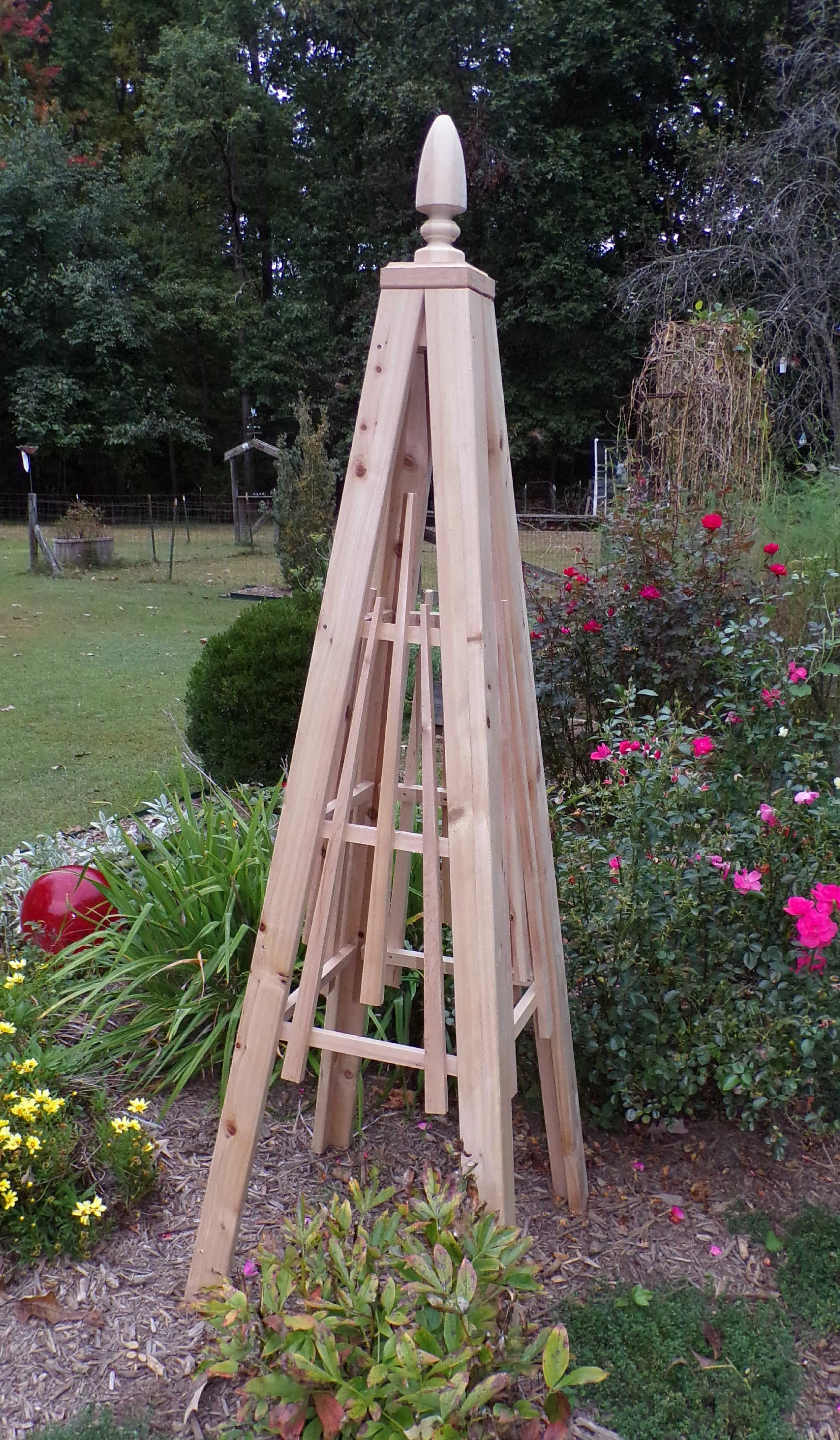 78'' H x 24'' W Wood Obelisk Trellis | Wayfair North America