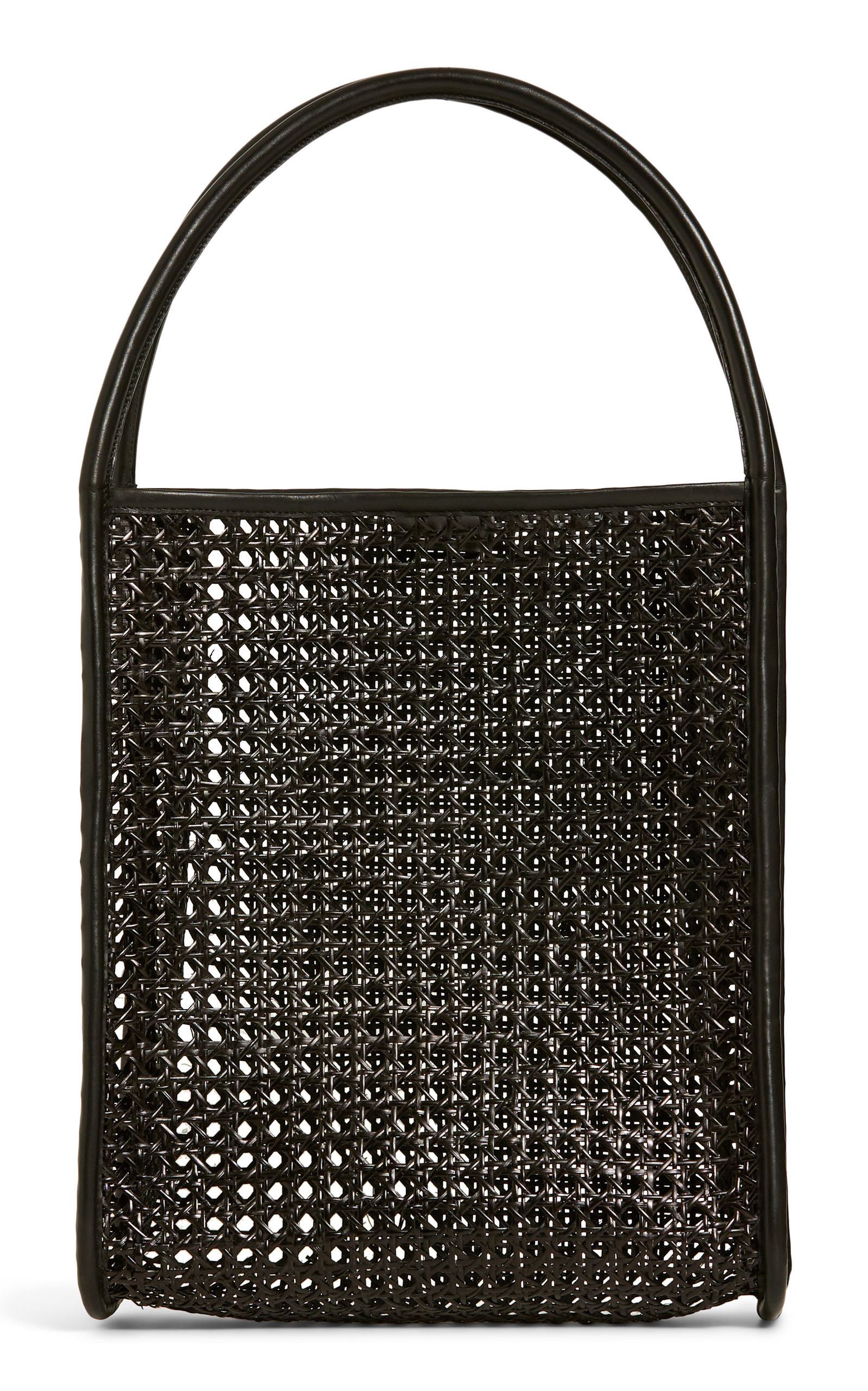 St. Agni - Rattan Leather Tote Bag - Black - OS - Moda Operandi | Moda Operandi (Global)