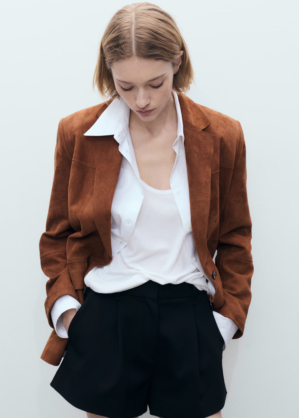 Straight suede jacket - Women | MANGO United Kingdom | MANGO (UK)