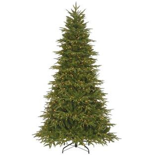7.5 ft. Northern Frasier Fir Artificial Christmas Tree with Clear Lights | The Home Depot
