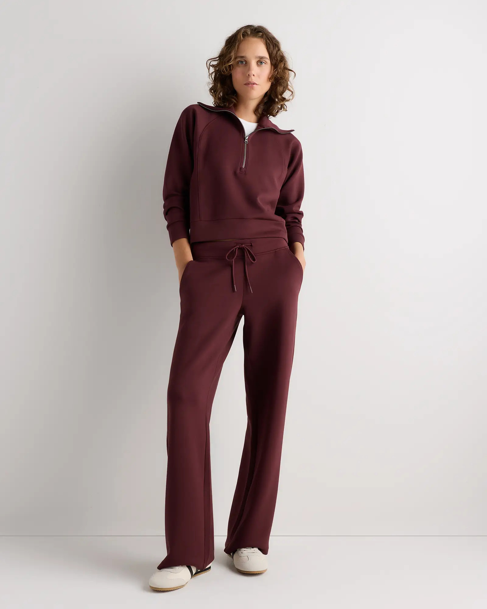 Quince | Women's CloudComfort Wide Leg Pants in Deep Navy, Size Large, Tencel | Quince