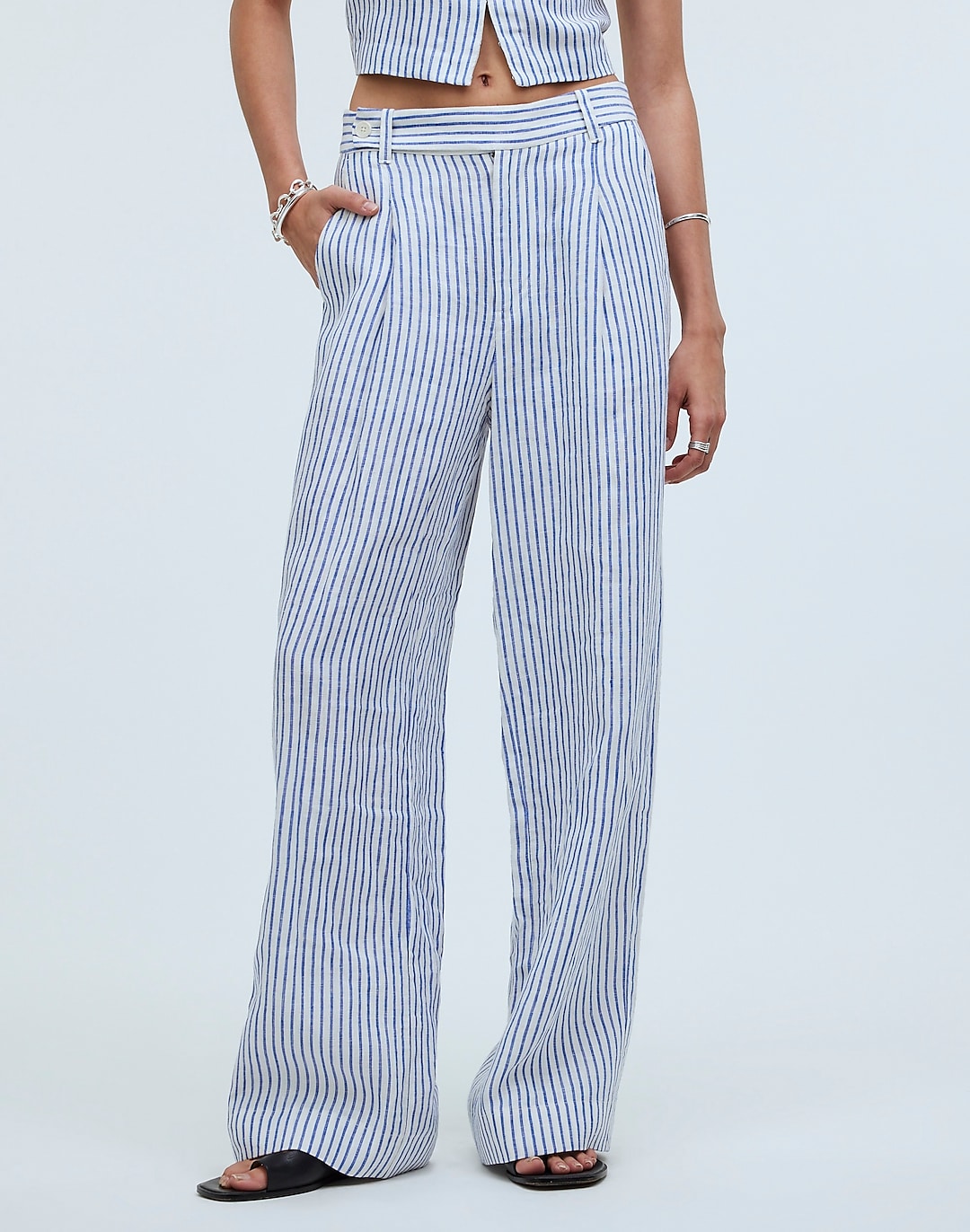 The Harlow Wide-Leg Pant in 100% Linen | Madewell