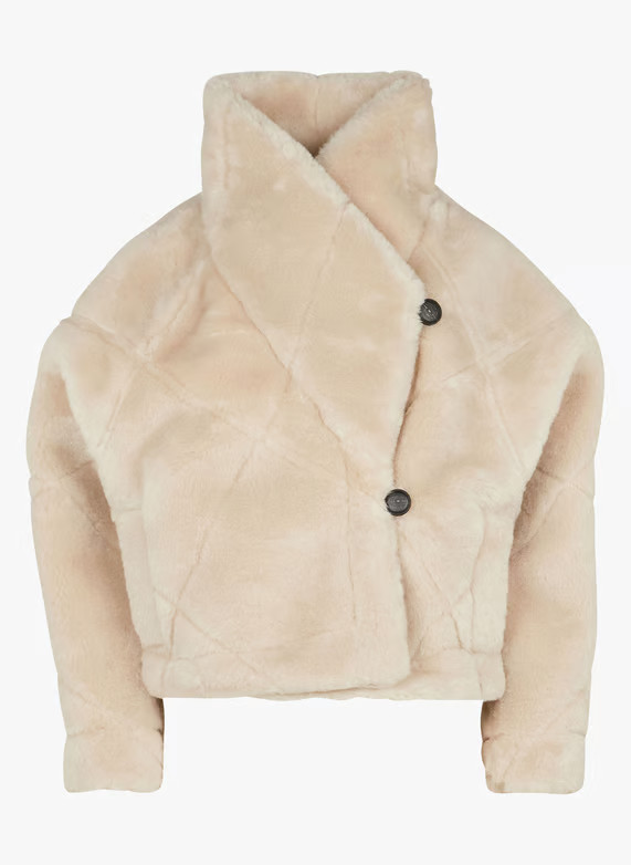 MANTEAU COURT EFFET FOURRURE TABACO BA&SH - FEMME | Place des Tendances | Place des tendances (FR)