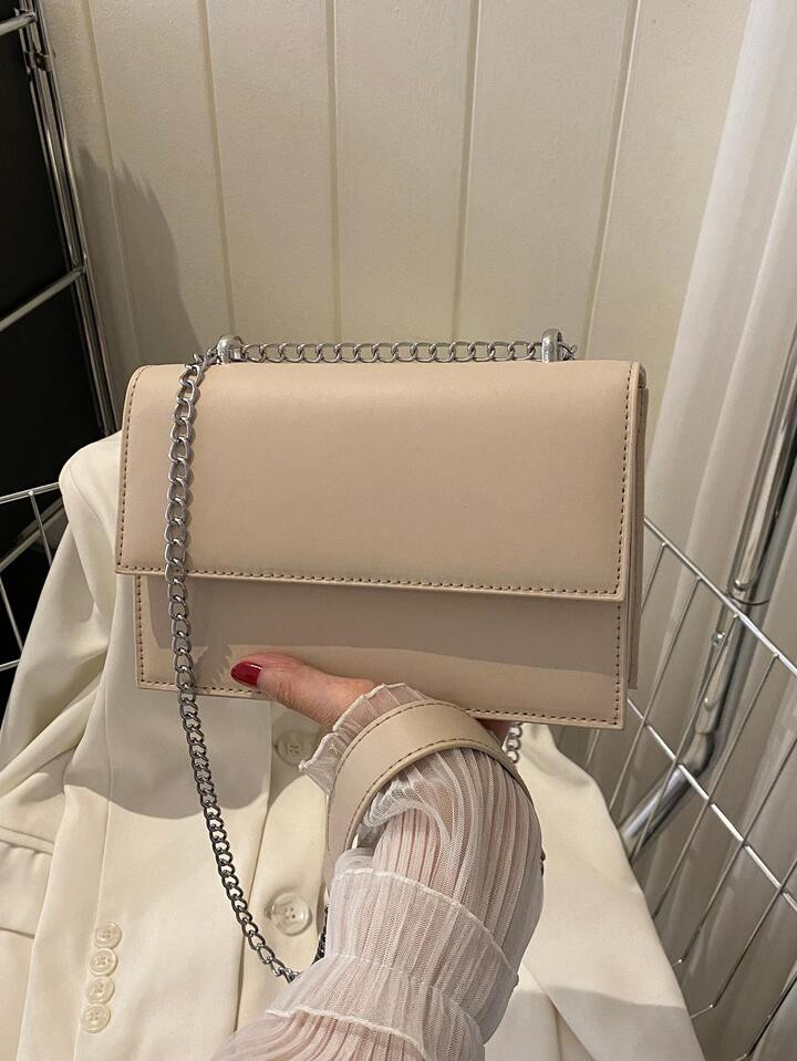 Quadratische Tasche mit neu Damen Mode Vielseitig einfarbig Kette auf Schulter, Mini | SHEIN