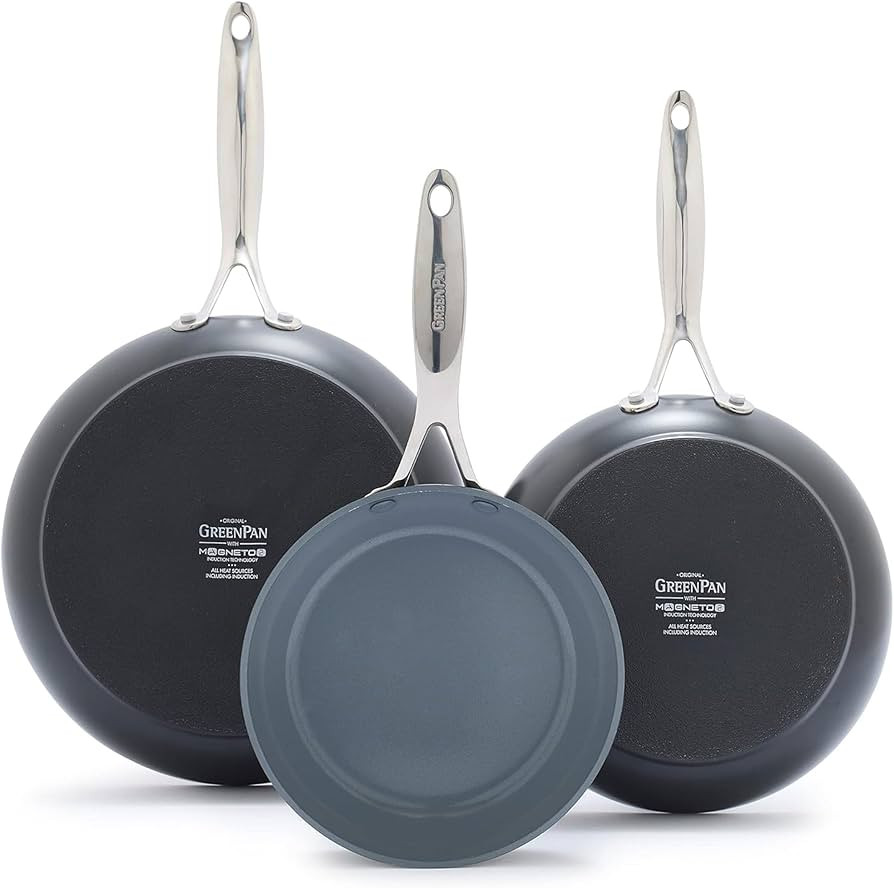 GreenPan Valencia Pro Hard Anodized 3 Piece Fry Pan Skillet Set, Ceramic Nonstick 8" 9.5" and 11"... | Amazon (CA)